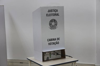 Sao Paulo (SP), Brezilya - TRE-SP başkanı Yargıç Silmar Fernandes 'in basın toplantısı ve TRE-SP' nin Rua Francisca Miquelina 'daki lobisinde oylama akışının gösterimi, 123, Bela Vista, başkentin merkezi (leco viana / thews2)