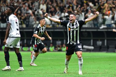 BELO HORIZONTE (MG), Brezilya 10 / 02 / 2024 Atletico oyuncusu Paulinho, Brezilya Kupası yarı finalleri için geçerli olan Atletico-MG ve Vasco arasındaki maçta attığı golü kutluyor.)