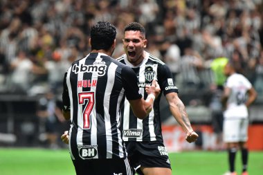 BELO HORIZONTE (MG), Brezilya 10 / 02 / 2024 Atletico oyuncusu Paulinho, Brezilya Kupası yarı finalleri için geçerli olan Atletico-MG ve Vasco arasındaki maçta attığı golü kutluyor.)