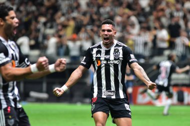 BELO HORIZONTE (MG), Brezilya 10 / 02 / 2024 Atletico oyuncusu Paulinho, Brezilya Kupası yarı finalleri için geçerli olan Atletico-MG ve Vasco arasındaki maçta attığı golü kutluyor.)