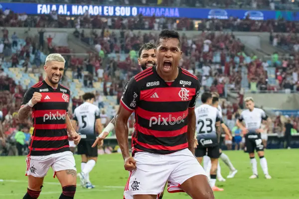 Rio de Janeiro (RJ), Brezilya 10 / 02 / 2024 - Brezilya 'nın Rio de Janeiro (erica martin / thenews2) kuzey bölgesinde düzenlenen 2024 Brezilya Kupası yarı finali için Flamengo ile Korintliler arasındaki maç geçerli)