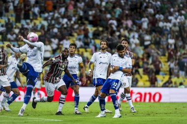 RIO DE JANEIRO (RJ), Brezilya - Shot, Fluminense ve Cruzeiro arasında oynanan maçta, Maracana Stadyumu 'nda (pedro paulo diaz / theenews2)