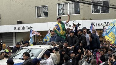 SAO PAULO (SP), 10 / 04 / 2024 - Aday Pablo Marcal, Sao Paulo şehrinin doğusundaki Bras caddelerinde kampanya yürüttü. (Fotoğraf: Oslaim Brito / The Newws2) 