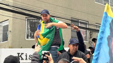 SAO PAULO (SP), 10 / 04 / 2024 - Aday Pablo Marcal, Sao Paulo şehrinin doğusundaki Bras caddelerinde kampanya yürüttü. (Fotoğraf: Oslaim Brito / The Newws2) 