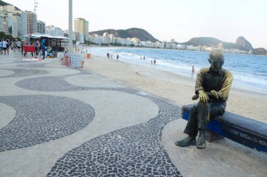 RIO DE JANEIRO (RJ), Brezilya 10 / 06 / 2024 - Rio de Janeiro 'nun Güney Bölgesi' nde Copacabana ve Arpoador 'un sahil ve plajlarında Pazar (Fausto Maia / Thenews2)