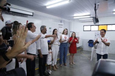 ForTALEZA (CE), Brezilya 10 / 06 / 2024 Fortaleza belediye başkanlığı PT adayı, Evandro Leitao, bu Pazar sabahı Fortaleza kentindeki Faculdade Farias Brito 'da oy kullandı (Ic moreira / thenews2)