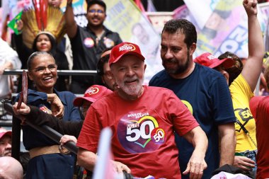 Sao Paulo (SP), Brezilya Çevre Bakanı Marina Silva Sao Paulo Guilherme Boulos (PSOL) ve Marta Suplicy (Leco Viana / Thenews2)