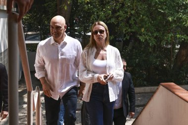 SAO PAULO (SP), Brezilya 10 / 06 / 2024 Federal Yüksek Mahkeme Bakanı Alexandre de Moraes ve eşi Viviane Barci de Moraes, Madre Alix okuluna oy vermek için geldiler (Leco Viana / Thenews2) 