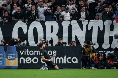 Sao Paulo (SP), 10 / 05 / 2024 - BRAZILIAN / CORINTHIANS VS ULUSLARI - Uyri Alberto, Corinthians ve Internacional arasındaki maçtaki golünü kutluyor.