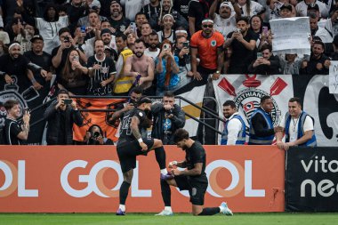 Sao Paulo (SP), 10 / 05 / 2024 - BRAZILIAN / CORINTHIANS VS ULUSLARI - Uyri Alberto, Corinthians ve Internacional arasındaki maçtaki golünü kutluyor.