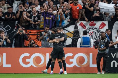 Sao Paulo (SP), 10 / 05 / 2024 - BRAZILIAN / CORINTHIANS VS ULUSLARI - Uyri Alberto, Corinthians ve Internacional arasındaki maçtaki golünü kutluyor.