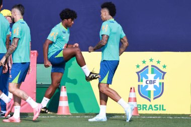 Sao Paulo (SP), 10 / 07 / 2024 - TRAINING / SELECTION / CBF / SP - Endrick, Brezilya Milli Futbol Takımı 'nın CT Palmeiras, Barra Funda, Sao Paulo-SP, bu Pazartesi öğleden sonra, 7 Ekim 2024 (Ronaldo Barreto / Thenews2))