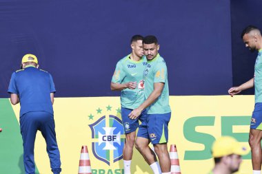 Sao Paulo (SP), 10 / 07 / 2024 - Brezilya Futbol Takımı 'nın Sao Paulo-SP' deki Barra Funda 'daki CT Palmeiras' ta eğitilmesi. Takım 2026 Dünya Kupası elemelerinde iki maç için hazırlanıyor. (Leco Viana / Newws2)