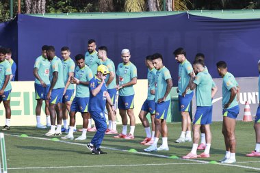 Sao Paulo (SP), 10 / 07 / 2024 - Brezilya Futbol Takımı 'nın Sao Paulo-SP' deki Barra Funda 'daki CT Palmeiras' ta eğitilmesi. Takım 2026 Dünya Kupası elemelerinde iki maç için hazırlanıyor. (Leco Viana / Newws2)