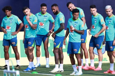 Sao Paulo (SP), 10 / 07 / 2024 - Brezilya Futbol Takımı 'nın Sao Paulo-SP' deki Barra Funda 'daki CT Palmeiras' ta eğitilmesi. Takım 2026 Dünya Kupası elemelerinde iki maç için hazırlanıyor. (Leco Viana / Newws2)