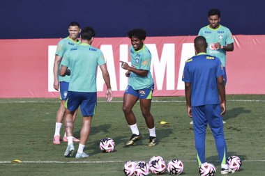 Sao Paulo (SP), 10 / 07 / 2024 - Brezilya Futbol Takımı 'nın Sao Paulo-SP' deki Barra Funda 'daki CT Palmeiras' ta eğitilmesi. Takım 2026 Dünya Kupası elemelerinde iki maç için hazırlanıyor. (Leco Viana / Newws2)