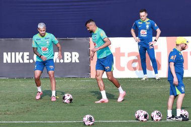 Sao Paulo (SP), 10 / 07 / 2024 - TRAINING / SELECTION / CBF / SP - Brezilya Futbol Takımı 'nın CT Palmeiras, Barra Funda, Sao Paulo-SP' de antrenmanı, bu pazartesi, 7 Ekim 2024 öğleden sonra. (Ronaldo Barreto / Yeni2)