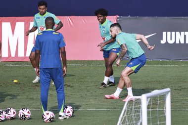 Sao Paulo (SP), 10 / 07 / 2024 - TRAINING / SELECTION / CBF / SP - Brezilya Futbol Takımı 'nın CT Palmeiras, Barra Funda, Sao Paulo-SP' de antrenmanı, bu pazartesi, 7 Ekim 2024 öğleden sonra. (Ronaldo Barreto / Yeni2)