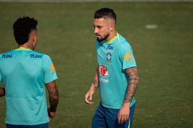 Sao Paulo (SP), 10 / 07 / 2024 - TRAINING / TEAM - Alex Telles, 7 Ekim 2024 günü öğleden sonra Brezilya Milli Futbol Takımı ile CT Palmeiras, Barra Funda, Sao Paulo-SP 'de antrenman yapıyor. (Ronaldo Barreto / Yeni2)