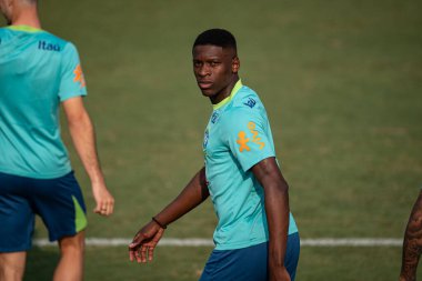 Sao Paulo (SP), 10 / 07 / 2024 - TRAINING / TEAM - Luiz Henrique, 7 Ekim 2024 günü öğleden sonra Brezilya Milli Futbol Takımı ile CT Palmeiras, Barra Funda, Sao Paulo-SP 'de antrenman yaptı. (Ronaldo Barreto / Yeni2)