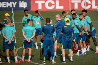 Sao Paulo (SP), 10 / 07 / 2024 - Brezilya Futbol Takımı 'nın CT Palmeiras, Barra Funda' da, Sao Paulo-SP 'de antrenmanı, bu Pazartesi, 7 Ekim 2024 öğleden sonra. (Ronaldo Barreto / Yeni2)