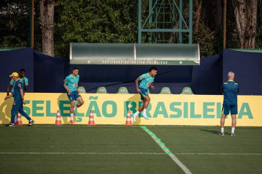 Sao Paulo (SP), 10 / 07 / 2024 - Brezilya Futbol Takımı 'nın CT Palmeiras, Barra Funda' da, Sao Paulo-SP 'de antrenmanı, bu Pazartesi, 7 Ekim 2024 öğleden sonra. (Ronaldo Barreto / Yeni2)