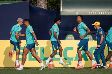 Sao Paulo (SP), 10 / 07 / 2024 - Brezilya Futbol Takımı 'nın CT Palmeiras, Barra Funda' da, Sao Paulo-SP 'de antrenmanı, bu Pazartesi, 7 Ekim 2024 öğleden sonra. (Ronaldo Barreto / Yeni2)