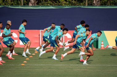 Sao Paulo (SP), 10 / 07 / 2024 - Brezilya Futbol Takımı 'nın CT Palmeiras, Barra Funda' da, Sao Paulo-SP 'de antrenmanı, bu Pazartesi, 7 Ekim 2024 öğleden sonra. (Ronaldo Barreto / Yeni2)