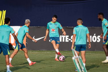 Sao Paulo (SP), 10 / 07 / 2024 - Brezilya Futbol Takımı 'nın CT Palmeiras, Barra Funda' da, Sao Paulo-SP 'de antrenmanı, bu Pazartesi, 7 Ekim 2024 öğleden sonra. (Ronaldo Barreto / Yeni2)
