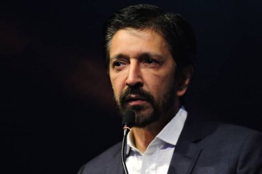 Sao Paulo (SP), 10 / 08 / 2024 - Haberleşme Bakanı Juscelino Filho, Sao Paulo Felicio Ramuth vali yardımcısı ve belediye başkanı Ricardo Nunes (MDB), FUTURECOM Fuarı ve Kongre 'nin (leandro chemalle / thenews2) açılışına katıldılar.)