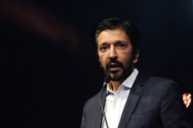 Sao Paulo (SP), 10 / 08 / 2024 - Haberleşme Bakanı Juscelino Filho, Sao Paulo Felicio Ramuth vali yardımcısı ve belediye başkanı Ricardo Nunes (MDB), FUTURECOM Fuarı ve Kongre 'nin (leandro chemalle / thenews2) açılışına katıldılar.)