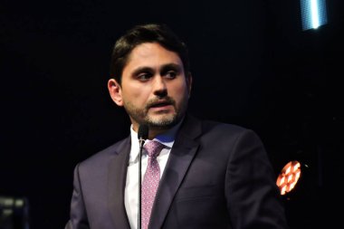 Sao Paulo (SP), 10 / 08 / 2024 - Haberleşme Bakanı Juscelino Filho, Sao Paulo Felicio Ramuth vali yardımcısı ve belediye başkanı Ricardo Nunes (MDB), FUTURECOM Fuarı ve Kongre 'nin (leandro chemalle / thenews2) açılışına katıldılar.)