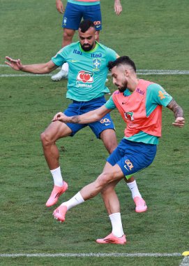Sao Paulo (SP), 10 / 08 / 2024 - TRAINING / SELECTION / CBF / SP - Brezilya Erkekler Futbol Takımı 'nın eğitimi sırasında, CT do Palmeiras, Sao Paulo- SP, bu Salı, 8 Ekim 2024 öğleden sonra. (leco viana / the newws2)