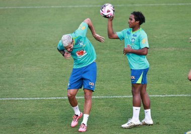 Sao Paulo (SP), 10 / 08 / 2024 - TRAINING / SELECTION / CBF / SP - Brezilya Erkekler Futbol Takımı antrenmanı sırasında, Barra Funda 'da CT Palmeiras, Sao Paulo- SP, 8 Ekim 2024 günü öğleden sonra. (leco viana / the newws2)