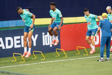 Sao Paulo (SP), 10 / 08 / 2024 - Brezilya Futbol Takımı 'nın CT Palmeiras, Barra Funda, Sao Paulo-SP' de antrenmanı, 8 Ekim 2024 Salı günü öğleden sonra. (leco viana / the newws2)