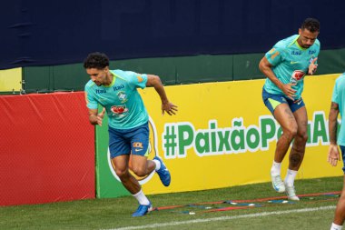 Sao Paulo (SP), 10 / 08 / 2024 - Brezilya Futbol Takımı 'nın CT Palmeiras, Barra Funda, Sao Paulo-SP' de antrenmanı, 8 Ekim 2024 Salı günü öğleden sonra. (leco viana / the newws2)