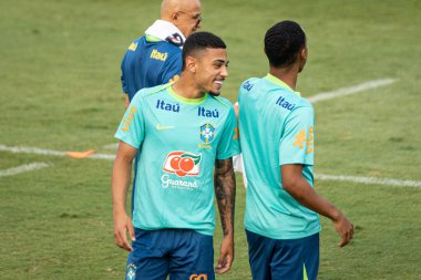 Sao Paulo (SP), 10 / 08 / 2024 - TRAINING / SELECTION - Riquelme Filipe, Palmeiras 'tan, Brezilya Milli Futbol Takımı ile birlikte CT Palmeiras' da, Barra Funda 'da, Sao Paulo-SP' de, 8 Ekim 2024. (leco viana / the newws2)