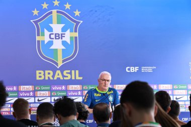 Sao Paulo (SP), 10 / 09 / 2024 - presSS CONFERENCE / SELECTION / CBF / SP Coach Dorival Junior, Brezilya Erkekler Ulusal Futbol Takımı için, Barra Funda 'daki CT Palmeiras, Sao-SP' de bir basın toplantısı düzenledi. (Leco viana / the newws2)