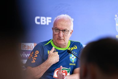 Sao Paulo (SP), 10 / 09 / 2024 - presSS CONFERENCE / SELECTION / CBF / SP Coach Dorival Junior, Brezilya Erkekler Ulusal Futbol Takımı için, Barra Funda 'daki CT Palmeiras, Sao-SP' de bir basın toplantısı düzenledi. (Leco viana / the newws2)
