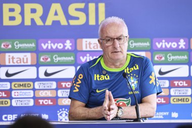 Sao Paulo (SP), 10 / 09 / 2024 - presSS CONFERENCE / SELECTION / CBF / SP Coach Dorival Junior, Brezilya Erkekler Ulusal Futbol Takımı için, Barra Funda 'daki CT Palmeiras, Sao-SP' de bir basın toplantısı düzenledi. (Leco viana / the newws2)
