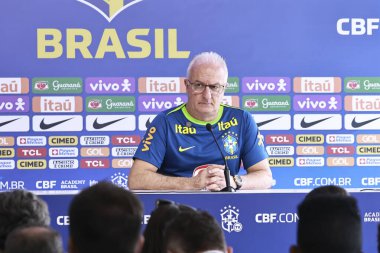 Sao Paulo (SP), 10 / 09 / 2024 - presSS CONFERENCE / SELECTION / CBF / SP Coach Dorival Junior, Brezilya Erkekler Ulusal Futbol Takımı için, Barra Funda 'daki CT Palmeiras, Sao-SP' de bir basın toplantısı düzenledi. (Leco viana / the newws2)
