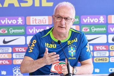 Sao Paulo (SP), 10 / 09 / 2024 - presSS CONFERENCE / SELECTION / CBF / SP Coach Dorival Junior, Brezilya Erkekler Ulusal Futbol Takımı için, Barra Funda 'daki CT Palmeiras, Sao-SP' de bir basın toplantısı düzenledi. (Leco viana / the newws2)