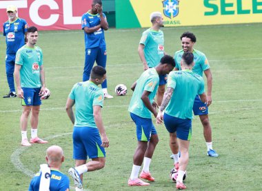 Sao Paulo (SP), 10 / 09 / 2024 - TRAINING / SELECTION / CBF / SP - Player Marquinhos, Brezilya Erkekler Futbol Takımı 'nın eğitimi sırasında, Barra Funda' daki CT Palmeiras 'da, Sao Paulo- SP, bu Çarşamba, 9 Ekim 2024. (Leco viana / the newws2)