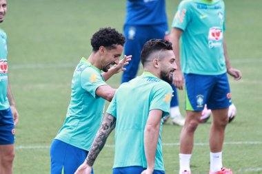 Sao Paulo (SP), 10 / 09 / 2024 - TRAINING / SELECTION / CBF / SP - Player Marquinhos, Brezilya Erkekler Futbol Takımı 'nın eğitimi sırasında, Barra Funda' daki CT Palmeiras 'da, Sao Paulo- SP, bu Çarşamba, 9 Ekim 2024. (Leco viana / the newws2)