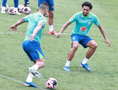 Sao Paulo (SP), 10 / 09 / 2024 - TRAINING / SELECTION / CBF / SP - Player Marquinhos, Brezilya Erkekler Futbol Takımı 'nın eğitimi sırasında, Barra Funda' daki CT Palmeiras 'da, Sao Paulo- SP, bu Çarşamba, 9 Ekim 2024. (Leco viana / the newws2)