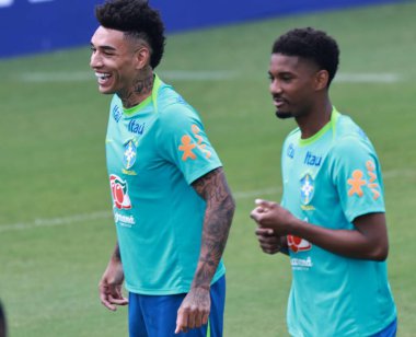 Sao Paulo (SP), 10 / 09 / 2024 - Bu Çarşamba, 9 Ekim 2024 tarihinde, Sao Paulo- SP 'da, Brezilya Erkekler Futbol Takımı' nın eğitiminde, CT do Palmeiras 'da. (Leco viana / the newws2)