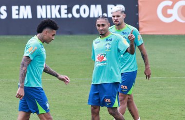 Sao Paulo (SP), 10 / 09 / 2024 - TRAINING / SELECTION / CBF / SP - Brezilya Erkekler Futbol Takımı eğitimi sırasında, Barra Funda 'daki CT Palmeiras, Sao Paulo- SP, bu Çarşamba, 9 Ekim 2024. (Leco viana / the newws2)