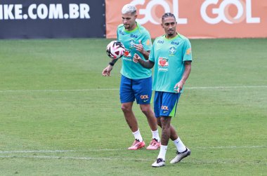Sao Paulo (SP), 10 / 09 / 2024 - TRAINING / SELECTION / CBF / SP - Brezilya Erkekler Futbol Takımı eğitimi sırasında, Barra Funda 'daki CT Palmeiras, Sao Paulo- SP, bu Çarşamba, 9 Ekim 2024. (Leco viana / the newws2)