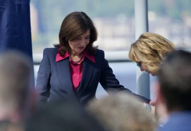 New York, USA, October 9, 2024: Governor Hochul Of New York Signs Gun Safety Legislation With Former Representative Gabby Giffords clipart