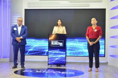 Natal (RN), Brezilya 10 / 14 / 2024 - Rio Grande do Norte 'nin (RN) Banderantes Televizyonunun Birinci Müzakeresi (Band), 2024 Seçimlerinin 2. turu, Natal RN Belediye Başkanlığı adayları 